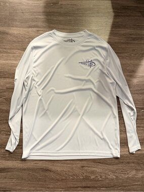 Reel Life Long-Sleeve Performance Top in White